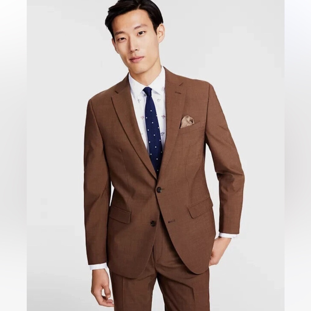 Bar Ill Men's Wool Slim Fit Brown Suit Jacket Blazer Sports Coat - NWT